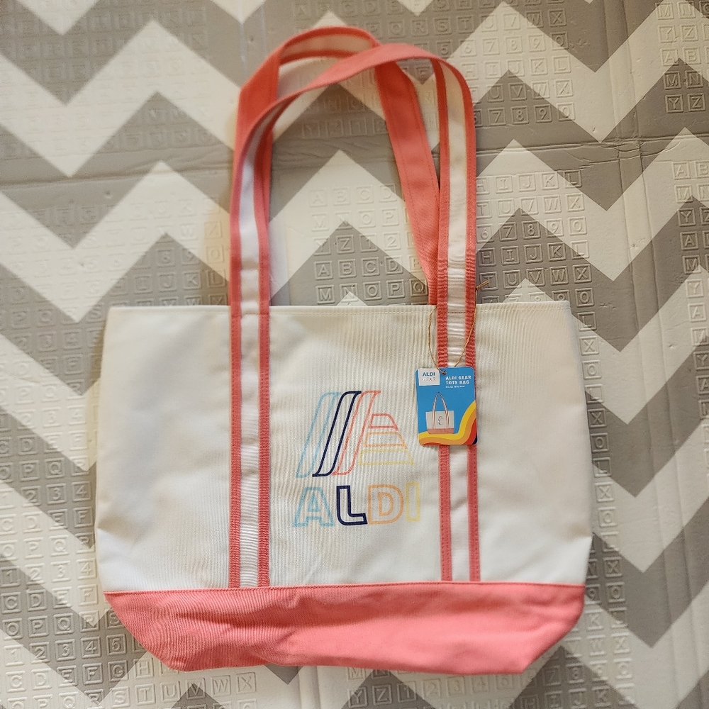 NWT Large Canvas Aldi Tote - 100% Recycled Polyester